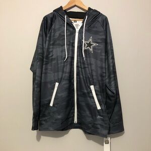 NWT Zubaz NFL Apparel Cowboys Men's Large Allover Tonal Camo Full Zip Hoodie